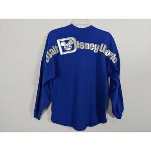 Disney by‎ Spirit Jersey Adult Wishes Come True blue with glitter Jersey XS